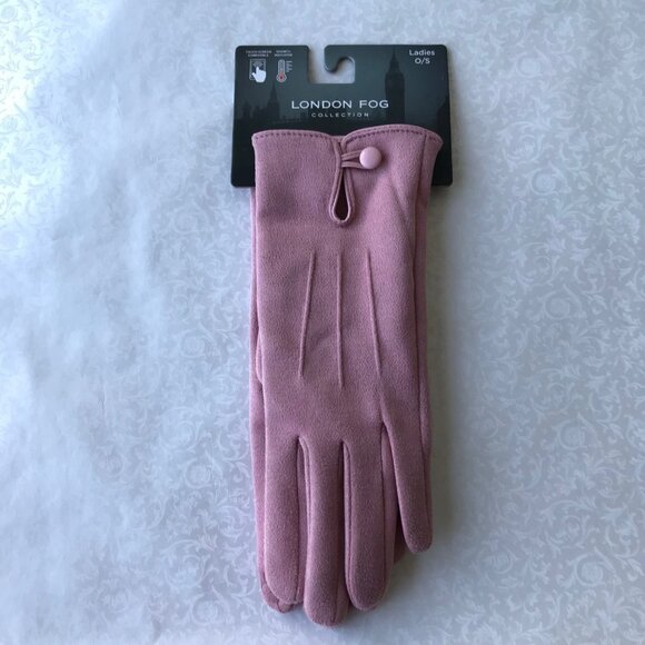 London Fog  Women’s Gloves   Touch Screen Compatible Lining  Pink  NWT - Picture 1 of 6
